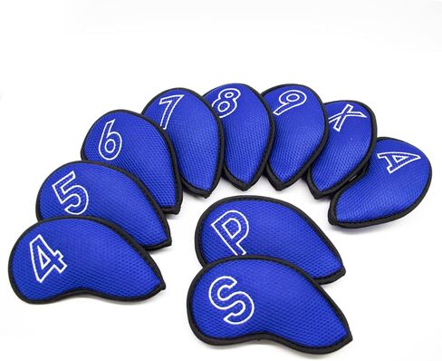 أغطية حديد مونتيلا للجولف، أغطية رأس حديد الجولف، أغطية شبكية لحديد الجولف، مجموعة 10 قطع من أغطية رأس حديد الجولف، أغطية رأس نادي الجولف للحديد مع شريط سحري مناسب لعنوان العنوان، Callaway، Ping، Taylormade 4-9 APSX in Kuwait