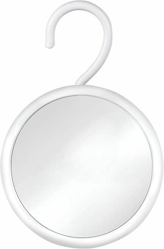 MIRRORVANA Hangable Round Fogless Shower Shaving Mirror with 360° Swivel Rotatable Hook for Hanging and Bonus Anti-Fog Spray - Anti Fog and Shatterproof Surface, 6.7" Diameter in Saudi Arabia