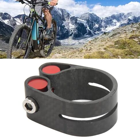 EVTSCAN Bike Seat Post Clamp - Carbon Fiber Lightweight Bike Seatpost Clamp Bike Seat Adapter Seat Post Clamp Binder Clamp or Road Bikes Mountain Bike(27.2mm) in Saudi Arabia