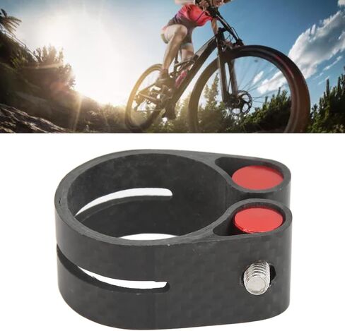 EVTSCAN Bike Seat Post Clamp - Carbon Fiber Lightweight Bike Seatpost Clamp Bike Seat Adapter Seat Post Clamp Binder Clamp or Road Bikes Mountain Bike(27.2mm) in Saudi Arabia