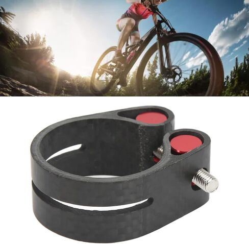 EVTSCAN مشبك عمود مقعد الدراجة - مشبك مقعد الدراجة خفيف الوزن من ألياف الكربون ومحول مقعد الدراجة ومشبك تثبيت المشبك أو دراجات الطريق والدراجة الجبلية (27.2 مم) in Kuwait