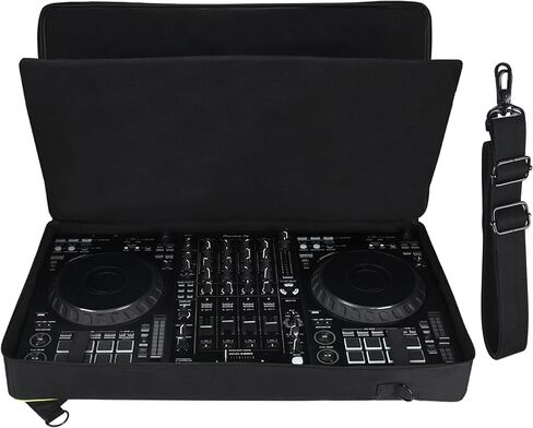 حقيبة سفر DJ تناسب وحدة التحكم المحمولة Pioneer DDJ FLX10 / DDJ 1000 / DDJ 1000SRT - حقيبة حمل مبطنة حقيبة تخزين وحدة تحكم DJ (أسود) in Kuwait