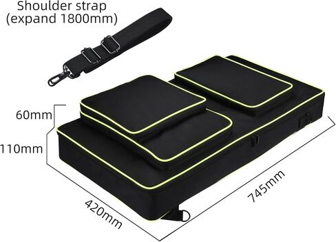 حقيبة سفر DJ تناسب وحدة التحكم المحمولة Pioneer DDJ FLX10 / DDJ 1000 / DDJ 1000SRT - حقيبة حمل مبطنة حقيبة تخزين وحدة تحكم DJ (أسود) in Kuwait