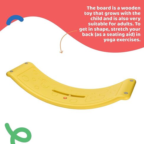 Dazmers Balance Board - Wobbler Balancing Board for Kids - Balance Board Toddler Wood - Rocker Wood Practice Balance - Trainer Board Toy for Toddler and Teens - Physical Exercise for All Ages in Saudi Arabia