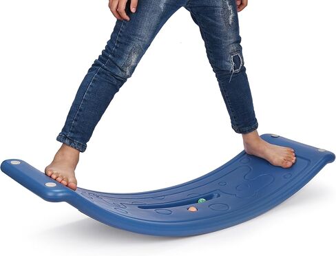 Dazmers Balance Board - Wobbler Balancing Board for Kids - Balance Board Toddler Wood - Rocker Wood Practice Balance - Trainer Board Toy for Toddler and Teens - Physical Exercise for All Ages in Saudi Arabia