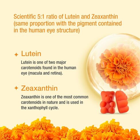 Unichi Eye Health Gummy, Lutein and Zeaxanthin Supplement for Eye and Retina Health, Blueberry Flavour, 60 Count in Saudi Arabia
