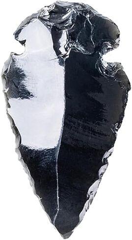 2" Black Obsidian Arrowhead with Carry Pouch, Natural Crystal and Healing Stone Flint Rock Arrow Head, Arrowhead Agate Stones for DIY Project Craft Point Jewelry Making in Saudi Arabia