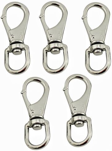 2Pack Eye Swivel Snap Hook,69/88/100/121mm Length Stainless Steel 304 Bag Snap Carabiner Quick Release Dog Chain Bolted Hooks (Length:69mm) in Saudi Arabia