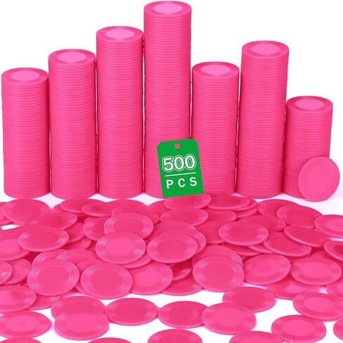 Leitee 500 قطعة من رقائق البوكر البلاستيكية 38 مم، رقائق لعبة متشابكة خفيفة الوزن، مجموعة رقائق البوكر، رقائق البنغو، رقائق عد الكازينو الفارغة، بالجملة للبالغين، عد بطاقة المكافأة (أرجواني) in Saudi Arabia