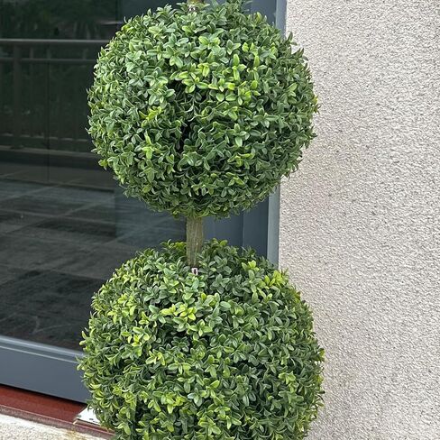 خشب البقس الاصطناعي توبياري الكرة شجرة 5FT وهمية توبياري شجرة فو خمسة الكرة على شكل بوعاء النبات للشرفة ديكور المنزل حديقة 1 حزمة in Kuwait