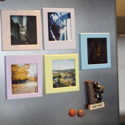 10 Pcs Magnetic Photo Frame for Fujifilm Instax Square SQ1 SQ6 SQ10 SQ20 SQ40 Camera Refrigerator Magnets Picture Frame 2.8x3.4inch (Multicolor) in Saudi Arabia