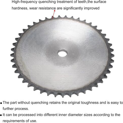 uxcell 22 Tooth Flat Chain Sprocket A Type, 1/2" Pitch, 14mm Bore A3-Carbon Steel for ISO 08B Chains, Blank in Saudi Arabia