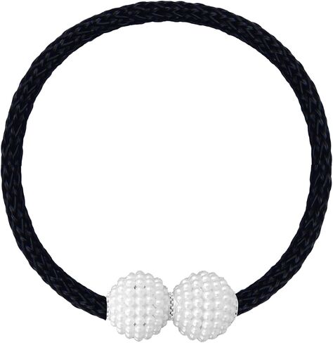 2 Curtain Tiebacks Holdbacks Magnetic Buckle Woven Tie Hold Back Clips Rope Holder Tieback Holdback Curtains Decoration Pearl Gold in Saudi Arabia