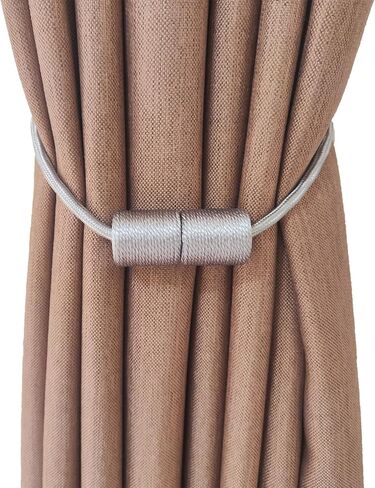 2 Curtain Tiebacks Holdbacks Magnetic Buckle Woven Tie Hold Back Clips Rope Holder Tieback Holdback Curtains Decoration Pearl Gold in Saudi Arabia