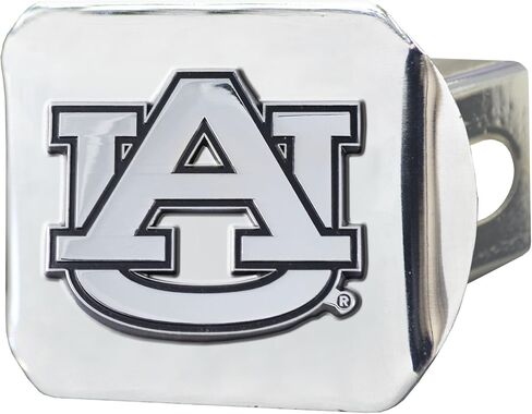 FANMATS - 14946 NCAA Auburn University Tigers غطاء وصلة ربط كروم فضي 3.4 بوصة × 4 بوصة in Saudi Arabia