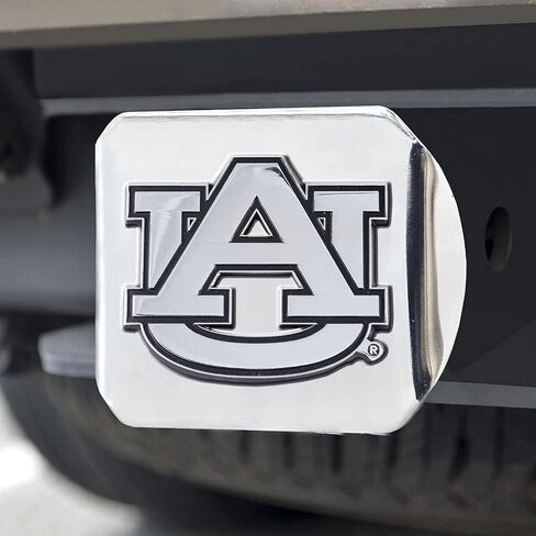 FANMATS - 14946 NCAA Auburn University Tigers غطاء وصلة ربط كروم فضي 3.4 بوصة × 4 بوصة in Saudi Arabia