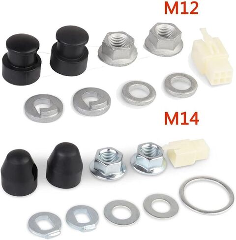 E-Bike Electric Bicycle Hub Motor Axle M12 Front Lock Nut/Lock Washer / /Nut Cover with 12mm Shaft Bike Hubs Wheels and Accessories in Saudi Arabia