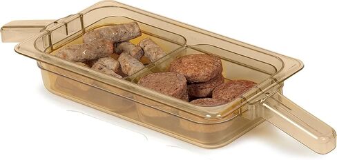 منتجات Carlisle FoodService 30860HH13 StorPlus وعاء طعام عالي الحرارة بمقبضين، عمق 2.5 بوصة، حجم ثالث، كهرماني in Saudi Arabia