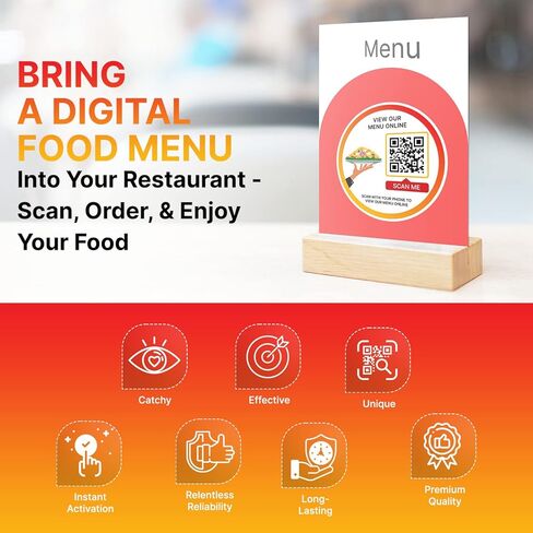 | ملصقات رمز الاستجابة السريعة لقائمة مطعم الخضار | جاهز للتنشيط على الفور باستخدام عنوان URL الخاص بالقائمة ليتمكن العملاء من مشاهدته | حزمة من 3) in Kuwait