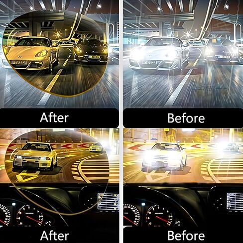 Photochromic Driving Sports Gaming Laptop Glasses, Day & Night Vision, Anti-Glare, Set of 2, Unisex, Men Women in Saudi Arabia