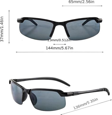 Photochromic Driving Sports Gaming Laptop Glasses, Day & Night Vision, Anti-Glare, Set of 2, Unisex, Men Women in Saudi Arabia
