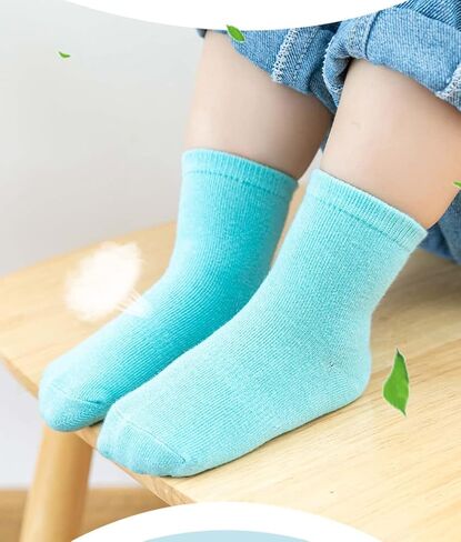CHUNG toddler non-slip cotton socks anti skid with grip bottom Little Boys Girl Kids Children 12 pairs in Saudi Arabia