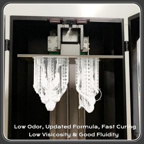 Upgraded Water-Wash 3D Printer Resin, 405nm SLA Fast UV-Curing Resin, High Precision & Rapid Photopolymer for 8K Capable LCD/DLP/SLA 3D Printing (1000g） (White) in Saudi Arabia
