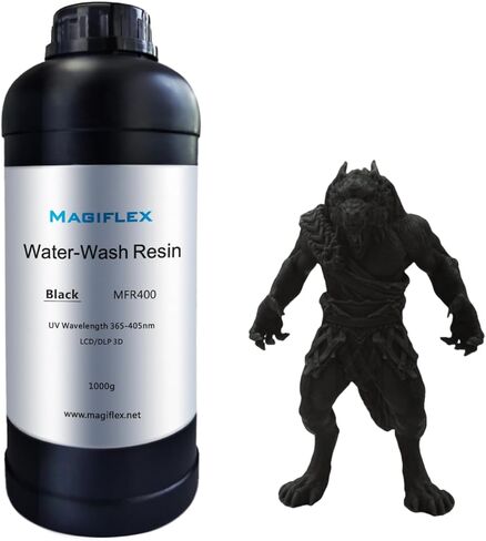 Upgraded Water-Wash 3D Printer Resin, 405nm SLA Fast UV-Curing Resin, High Precision & Rapid Photopolymer for 8K Capable LCD/DLP/SLA 3D Printing (1000g） (White) in Saudi Arabia