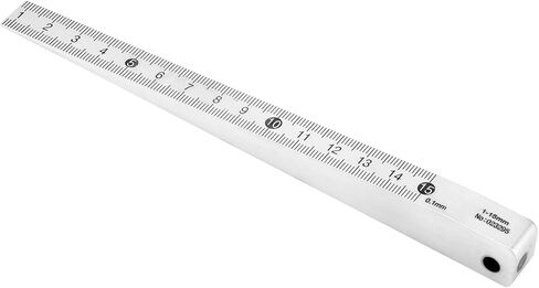 QWORK Taper Gauge Gap Gage Welding Wedge Feeler Gauge Gap Feeler Wedge Gauge Gap Hole Measure Tool 1-15mm - Carbon Steel with Chrome Plating in Kuwait