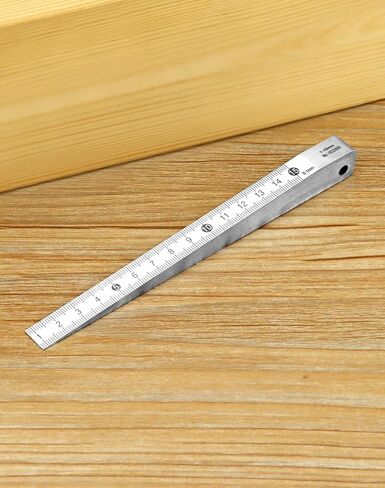 QWORK Taper Gauge Gap Gage Welding Wedge Feeler Gauge Gap Feeler Wedge Gauge Gap Hole Measure Tool 1-15mm - Carbon Steel with Chrome Plating in Kuwait