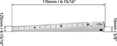 QWORK Taper Gauge Gap Gage Welding Wedge Feeler Gauge Gap Feeler Wedge Gauge Gap Hole Measure Tool 1-15mm - Carbon Steel with Chrome Plating in Kuwait