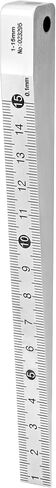 QWORK Taper Gauge Gap Gage Welding Wedge Feeler Gauge Gap Feeler Wedge Gauge Gap Hole Measure Tool 1-15mm - Carbon Steel with Chrome Plating in Kuwait