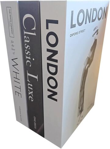 صندوق كتب صناعي أنيق للديكور 3 قطع تخزين ديكور أنيق جمالي للمنزل الحديث أضيق الحدود رف مكتب ديكور كومة عرض كتاب وهمي طاولة القهوة تصميم داخلي لغرفة المعيشة ديكورات in Kuwait