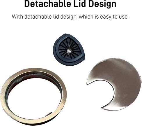 [2 Pack] Metal Desk Grommet 2 Inch(50mm) Metal Desk Hole Cover for Cables Zinc Alloy Desk Cord Hole Cover for Managing & Hiding Wire Cable in Saudi Arabia