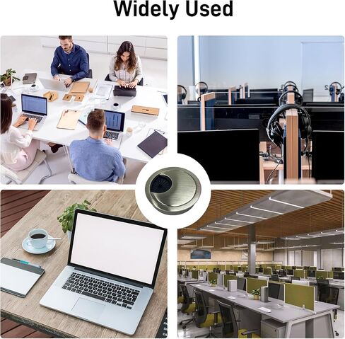 [2 Pack] Metal Desk Grommet 2 Inch(50mm) Metal Desk Hole Cover for Cables Zinc Alloy Desk Cord Hole Cover for Managing & Hiding Wire Cable in Saudi Arabia