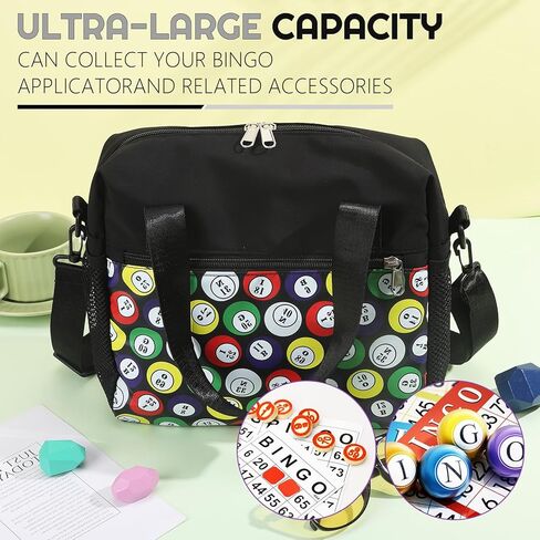 2 قطعة حقيبة بينجو مع جيوب، حقائب كبيرة من بينجو داوبر، حقيبة بينجو كبيرة لمستلزمات البنغو، هدايا للنساء in Kuwait