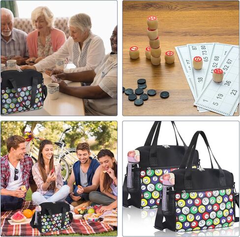 2 قطعة حقيبة بينجو مع جيوب، حقائب كبيرة من بينجو داوبر، حقيبة بينجو كبيرة لمستلزمات البنغو، هدايا للنساء in Kuwait