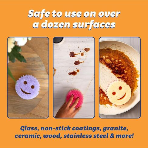 Scrub Daddy Scrub Mommy إصدار خاص للخريف + الهالوين - إسفنجة أطباق متعددة الأغراض خالية من الخدش - خالية من مادة BPA ومصنوعة من رغوة البوليمر - إسفنجة مطبخ مقاومة للبقع والرائحة (6 قطع) in Kuwait