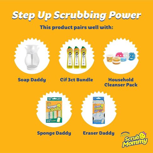 Scrub Daddy Scrub Mommy إصدار خاص للخريف + الهالوين - إسفنجة أطباق متعددة الأغراض خالية من الخدش - خالية من مادة BPA ومصنوعة من رغوة البوليمر - إسفنجة مطبخ مقاومة للبقع والرائحة (6 قطع) in Kuwait
