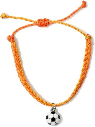GIMMEDAT Soccer Jewelry Charm Bracelet Adjustable 7 Colors Bracelet 100% Waterproof Girls Sports Mom Woman Fan Gift in Saudi Arabia