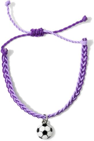 GIMMEDAT Soccer Jewelry Charm Bracelet Adjustable 7 Colors Bracelet 100% Waterproof Girls Sports Mom Woman Fan Gift in Saudi Arabia