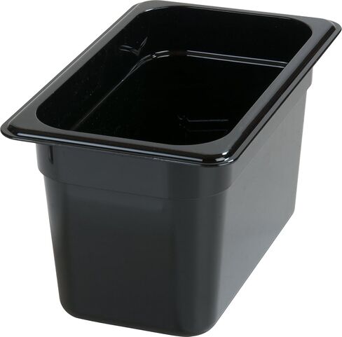 Carlisle FoodService Products 3088203 StorPlus High Heat Food Pan, 6" Deep, Quarter Size, Black in Saudi Arabia
