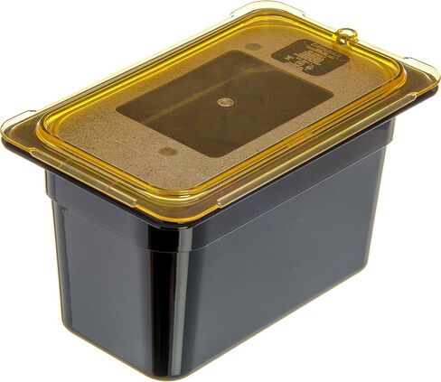 Carlisle FoodService Products 3088203 StorPlus High Heat Food Pan, 6" Deep, Quarter Size, Black in Saudi Arabia