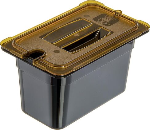 Carlisle FoodService Products 3088203 StorPlus High Heat Food Pan, 6" Deep, Quarter Size, Black in Saudi Arabia