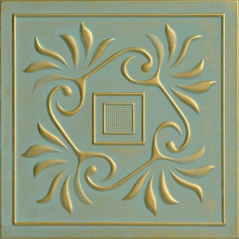 A La Maison Ceilings R159 Cockatoos Foam Glue-up Ceiling Tile (259.2 sq. ft./Case) Pack of 96, Moss Gray in Saudi Arabia
