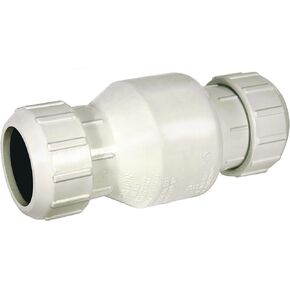 Red Lion WCV2 Heavy Duty Sewage 2-inch PVC Check Valve, White, 14942914