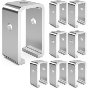 8 Pack Channel Trolley Track Hanger Bracket for All 1-5/8" Strut Channel,Heavy-Duty Track Intermediate Support Hanger