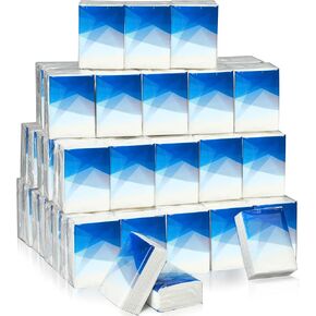 50 Pack Pocket Tissues Travel Packs Bulk 500 Sheet Small Tissues Pocket Packs 3 Ply Mini Travel Size Tissue Packs Individual Tissue Packs (Floral)