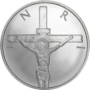Crucifixion of Jesus Christ 1 Troy oz .999 Fine Silver Round Uncirculated in Protective Capsule