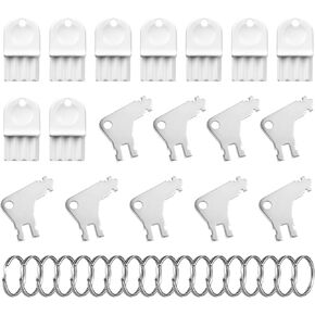 18pcs Paper Towel Key Set, Universal Compatible Toilet Tissue Dispenser Key Replacement Paper Towel Holder key with 18 Metal Key Rings for Units Building School Restroom Management Hospitals